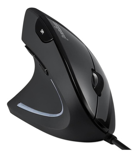 Mouse Optico Perixx P/ Zurdos, Cableado De 1.8m / Kservice Color Negro