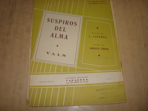 C.taverna, A.crosa - Partitura Suspiros Del Alma - Vals