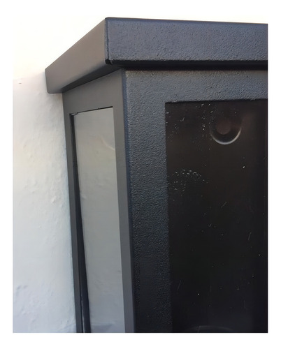 Arandela Externa Retangular 30cm Malaga Vidro Transp Preta Cor Preto 110v/220v
