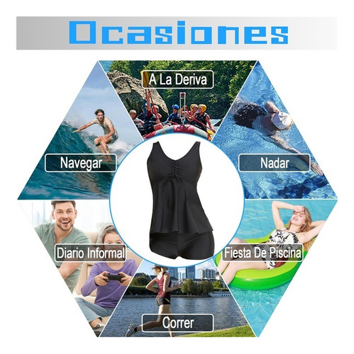 Traje De Baño De Dos Piezas Con Control De Abdomen For Mujer