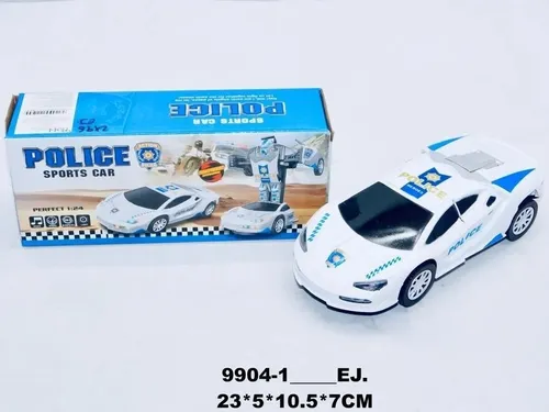 Robot Transformable Carro Policía Movimientos Luces Sonidos