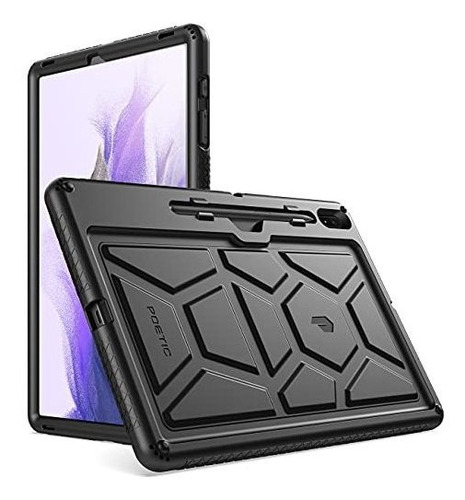 Funda Color Negro Anticaidas Para Samsung Galaxy Tab S7 Plus