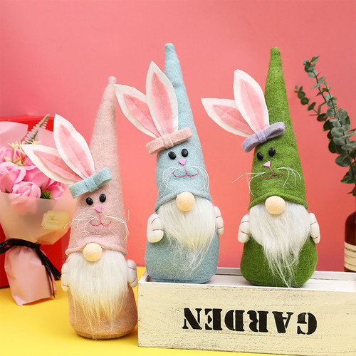 Adorno Escandinavo De Peluche Con Diseño De Gnomo Conejito (