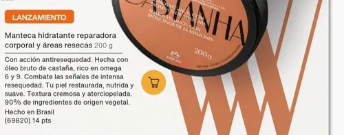 Manteca Antiresequedad Corporal Castaña Ekos Natura 200g