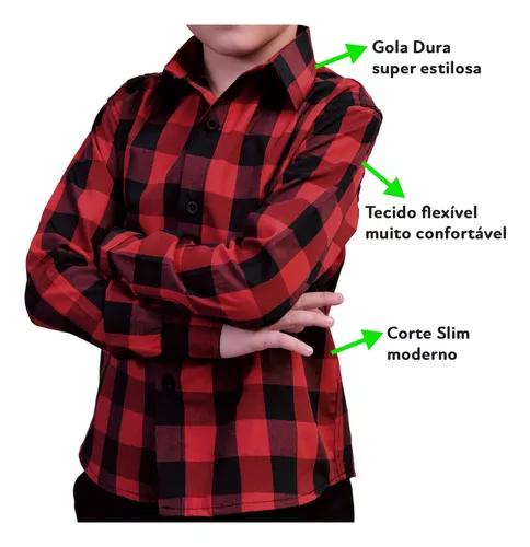 Conjunto camisa e calção xadrez vermelho - IndyKids - Bens para Bebés &  Crianças