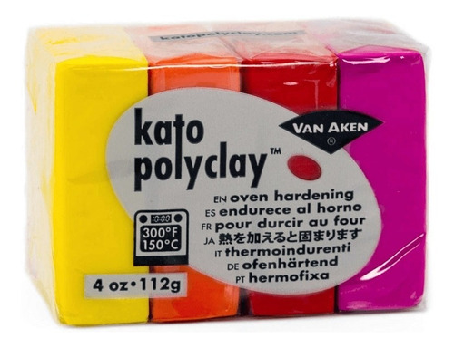 Set 4 Arcilla Polimérica Van Aken Kato Polyclay 112 G