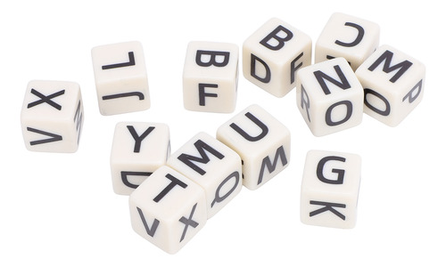 Juego De Dados Clásico Con 12 Letras Inglesas De Seis Caras