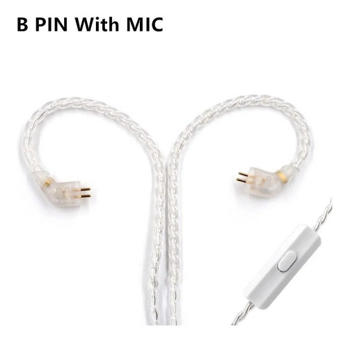 Imagen 2 de 5 de Cable Kz Premium De Plata Sin Oxigeno Con Microfono Original