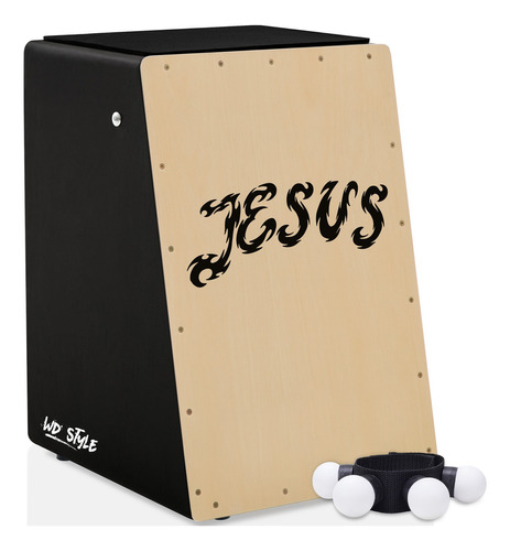 Cajón Elétrico Wd Style - 01 Canela Shaker - Jesus Lettering