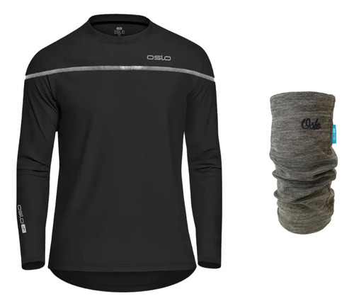 Camiseta Térmica Hombre Lana Merino+cuello Térmico Lana Oslo