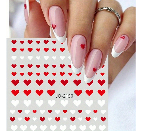 4 Sencillas Pegatinas De Amor For Uñas For El Diseño De