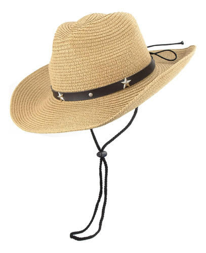 Sombrero De Vaquero De Paja Para Niñas Pequeñas, Sombrero De