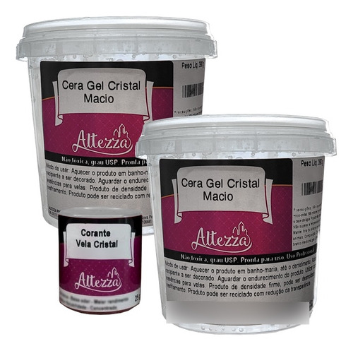 Parafina Transparente Macia Gel 2 X 390 G + Corante 25 G