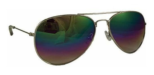 Gafas De Sol - Rainbow Reflective Aviator Sunglasses - Mirro