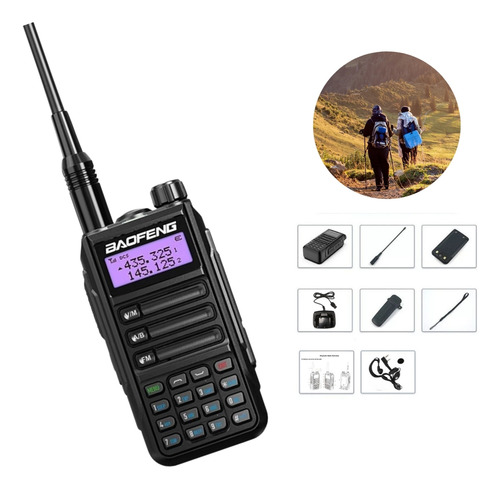 Radio Comunicador À Prova Dágua Baofeng Fm Dual Band Uv16