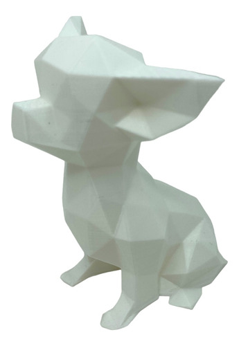 Perro Chihuahua Escultura Poligonal Decorativa 10 Cm