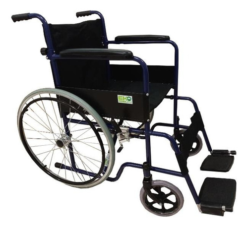 Silla De Ruedas 18 Pulgadas Esmaltada Rueda Sólida Color Negro