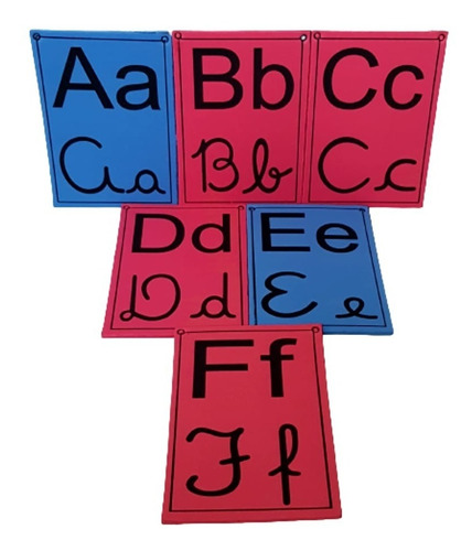 Alfabeto De Parede 4 Formas Letras De Forma E Cursiva Em Eva