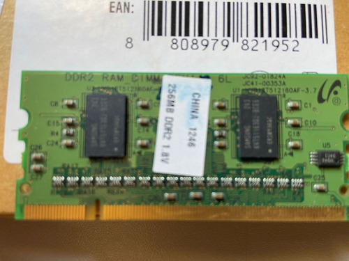 Imagem 3 de 3 de Memoria Ml-mem160 Impresssora Samsung 256mb Ddr2 Sdram Dimm
