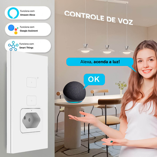 Aitek Interruptor Inteligente Compatível Com Alexa 2.3kw