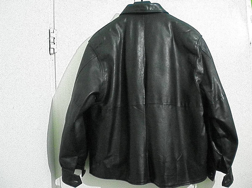 Campera Cuero Motor Oil Chaqueta Hombre Saco M 44 Imperdible