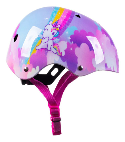 Casco Para Niña Con Protecciones De Unicornio