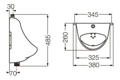 Imagen 2 de 6 de Mingitorio Oval Ferrum Mtn Urinario Urinal
