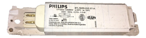 Balasto Mecánico Philips 58-65 W Para Lampara Fluorescente