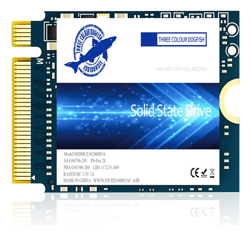 Dogfish Ssd M.2 2230 Nvme Pcie 4.0 512gb 3d Tlc Nand Gaming