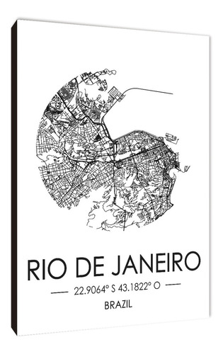 Cuadros Mapa Río De Janeiro Varios Modelos 29x41