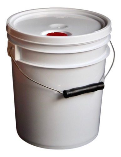 Cubeta De Plastico De 5l De 1ra Tapa Vertedero. Lote De 10. Blanco