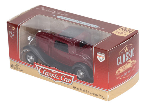 Juguete De Coche Antiguo Pullback 1:32, Modelo Clásico De