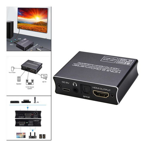 Extractor De Audio Compatible Con Arc Óptico A Adaptador De