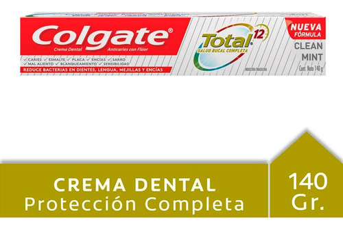 Crema Dental  Total 140 Gr Colgate Cremas Dentales