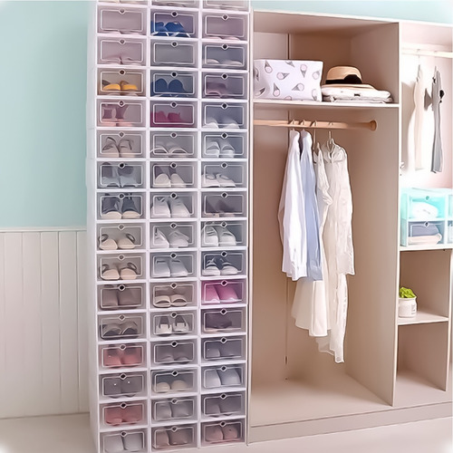 Imagen 6 de 9 de Cajas Pack X6 Organizador Zapatos Zapatera Apilable - Otec
