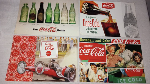 4 Postales Coca Cola 