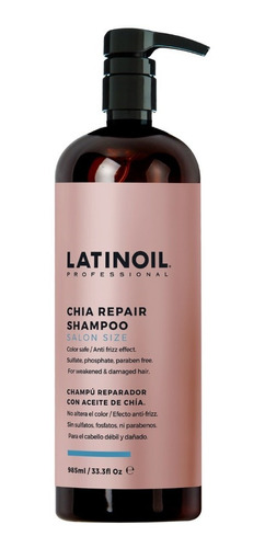 Shampoo Reparador Latinoil Con Aceite De Chía, Omegas 985 Ml