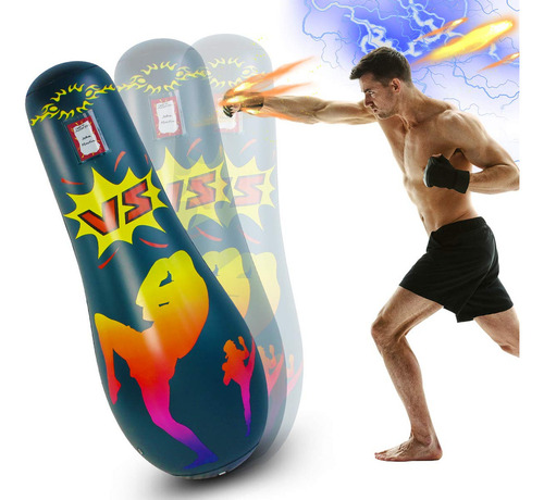Saco De Boxeo Inflable Para Adulto, Bolsa De Boxeo De Pie Pa