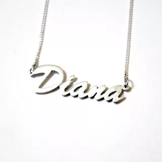 Collar Dije Cadena Nombre Plata 950 Personalizado Regalo