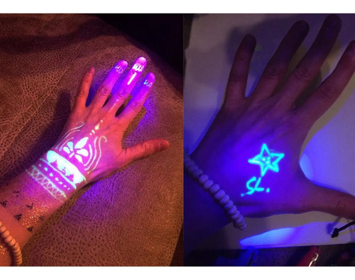 Caneta Magica 6 Unidades Com Tinta Invisível E Luz Negra