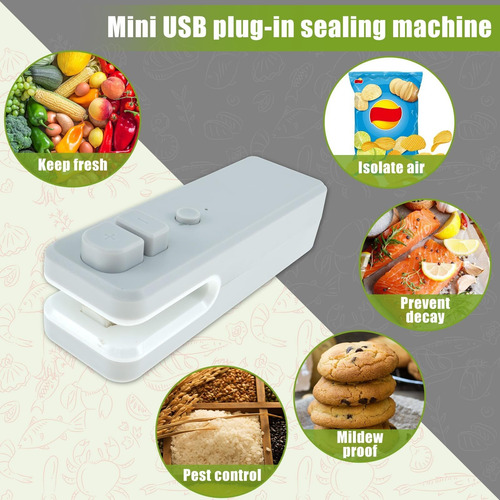 Recargable Mini Sellador Al Vacío De Bocadillos Portátil