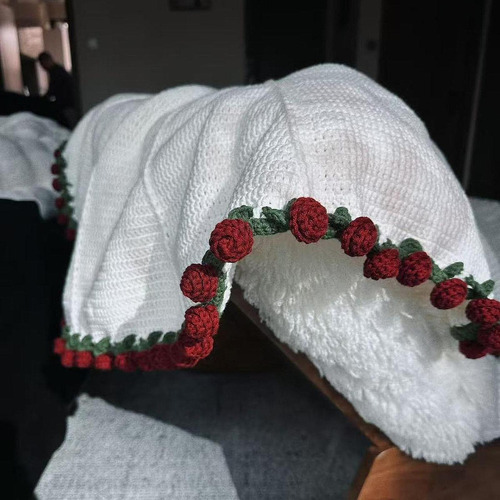 Ll Kit Crochet Manta Flores Juego Tejido Tejido
