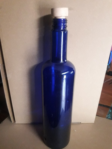 Botella Azul Cobalto Vacia 750ml