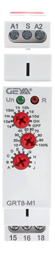 Geya Rel De Tiempo Multifuncin Grt8-m 16a, 1 Contactos De Sa