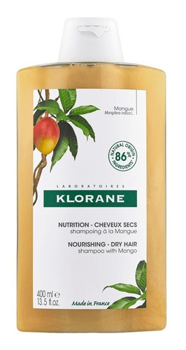 Shampoo Klorane Mango en frasco de 400mL por 1 unidad