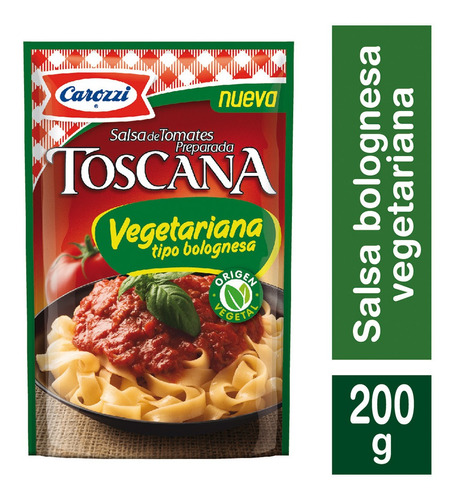 Carozzi Salsa De Tomate Toscana Bolognesa Vegetariana 200 Gr