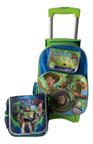 Mochila Escolar Disney Toy Story Toy Story Color Verde, Azul 40l