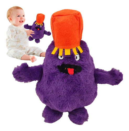 Juguete Peluche Sombrero Papas Fritas Morado Muñeco Peluche