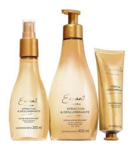 Encanto Atractiva Y Deslumbrante Set X3 Crema+locion+manos