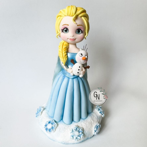 Adorno Para Tortas, Frozen, Cumpleaños, Porcelana Fría